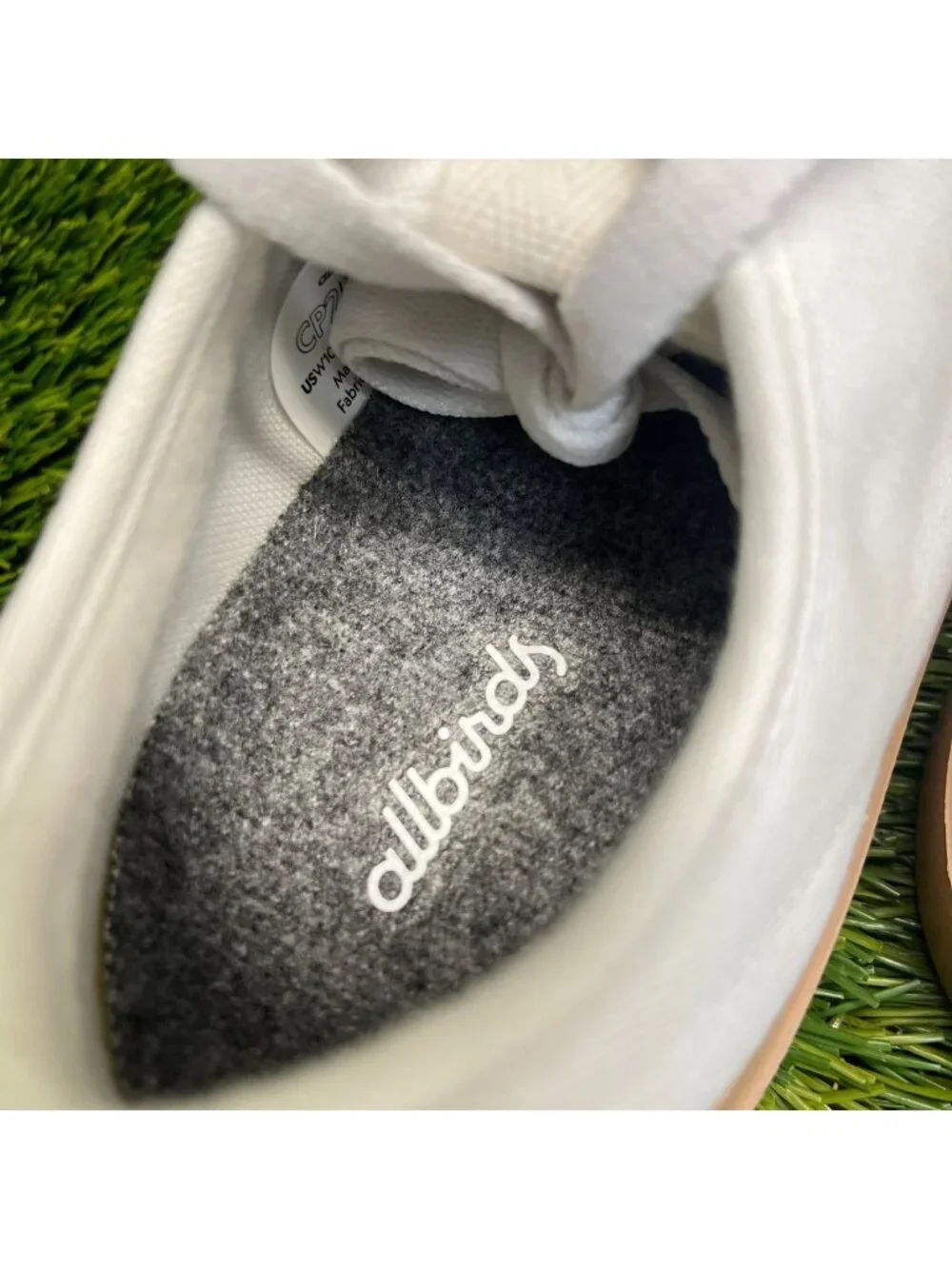 Allbirds Canvas Piper 2 Womens Size 10 White Gum Athletic Running Shoes Sneakers